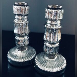 Elegant Silver Candle Holders